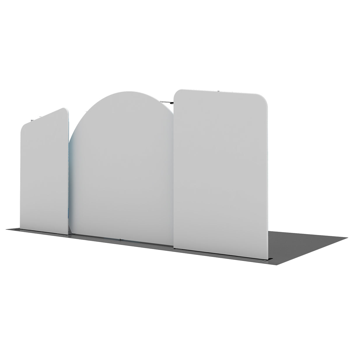 10x20 Exhibit With One Shelving Module and Monitor Mount