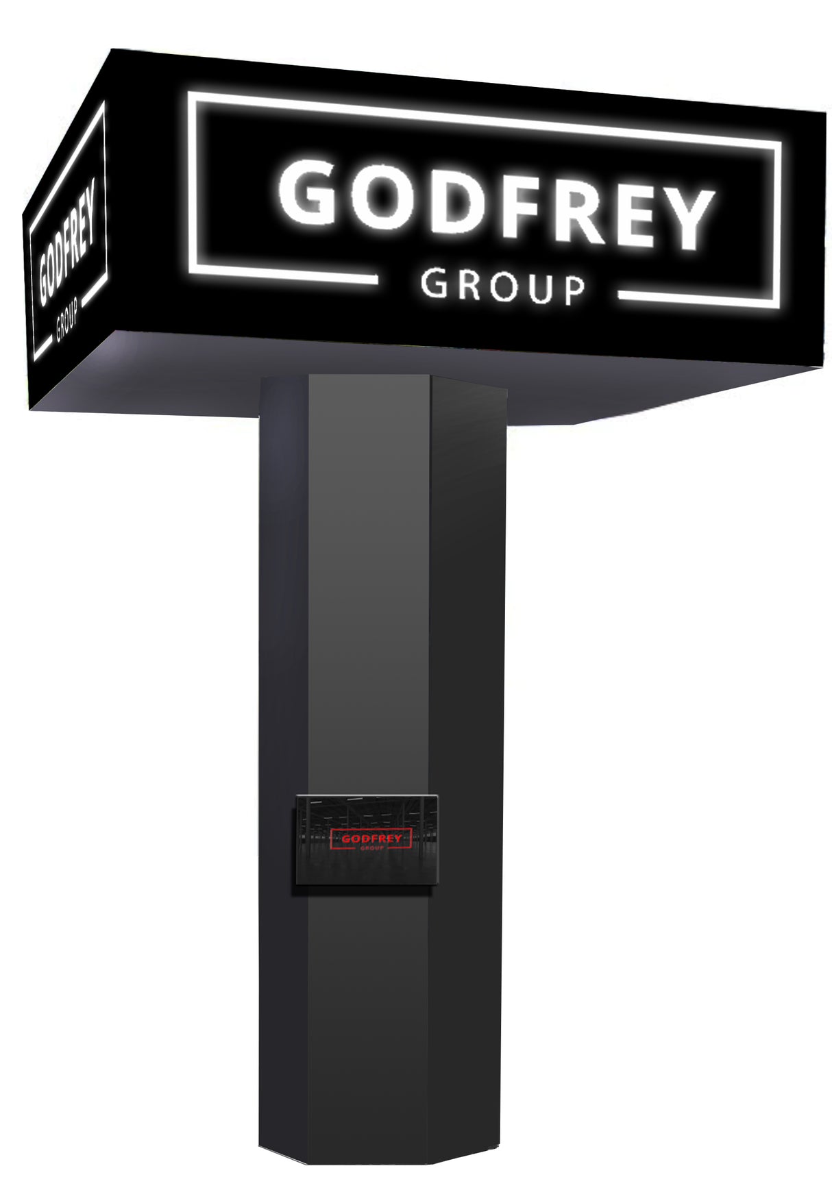 Used Tower With Backlit Header