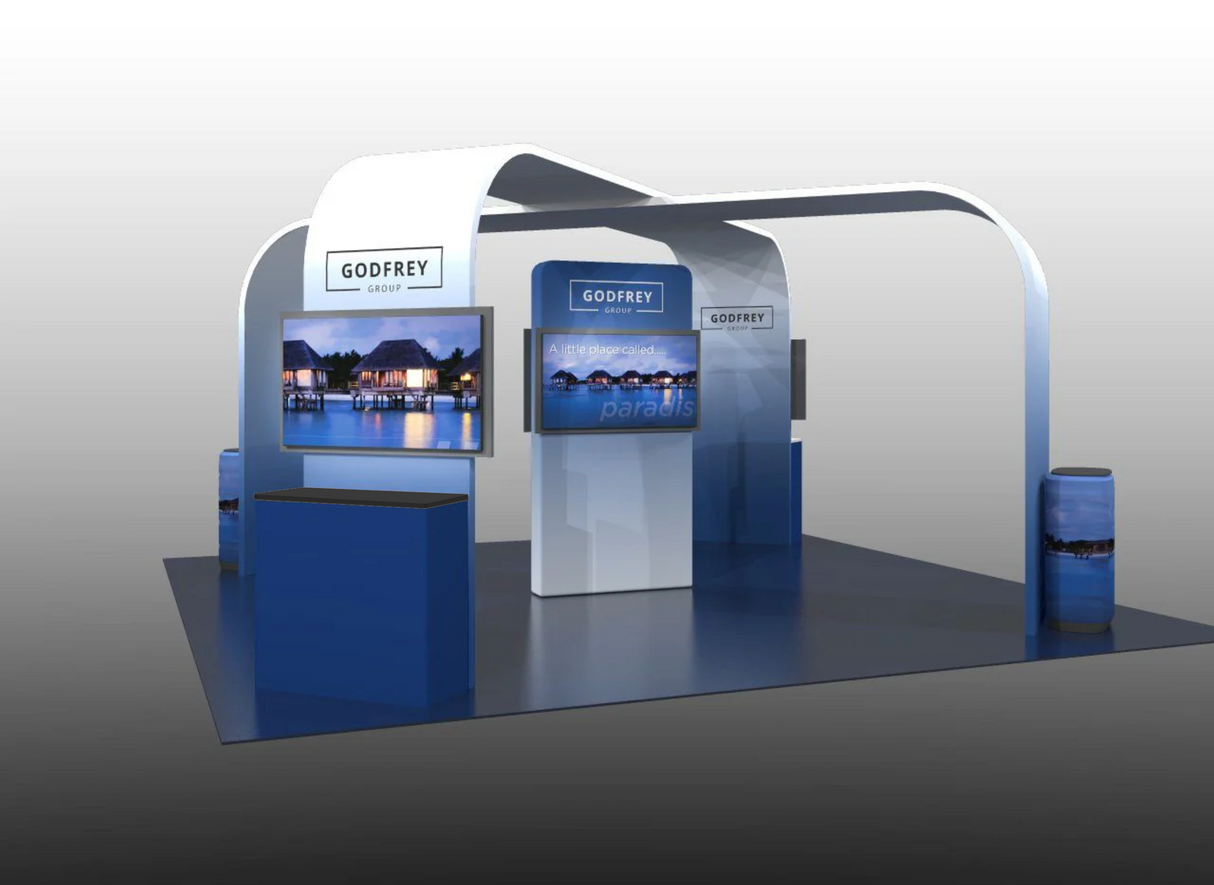 20 x 20 Trade Show Display Exhibit Package