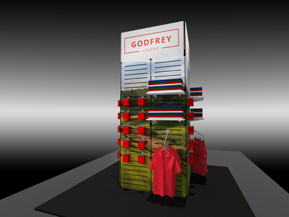 Slat Panel Tower (Slatwall or Pegboard, 4 Height Options)