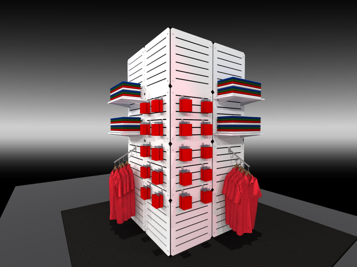 Slat Panel Tower (Slatwall or Pegboard, 4 Height Options)