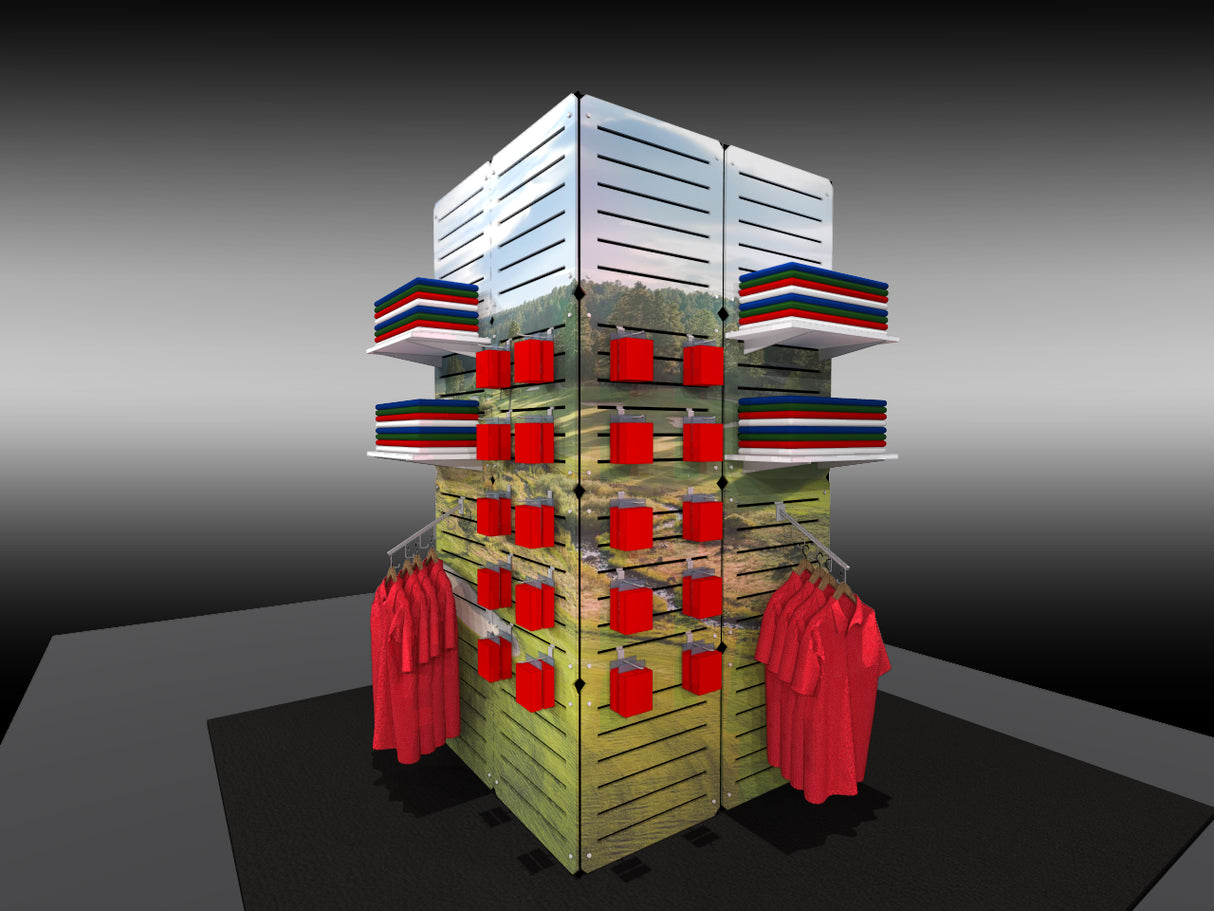 Slat Panel Tower (Slatwall or Pegboard, 4 Height Options)