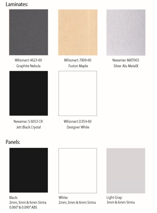 Backlit Counter with Locking Storage - 44"