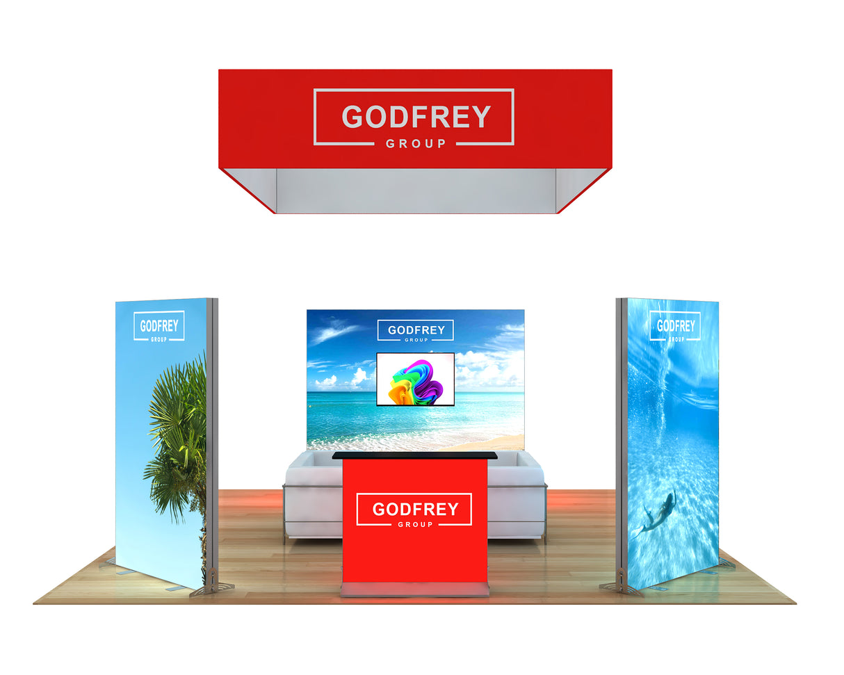 20 x 20 Backlit Exhibit With Storage Closet