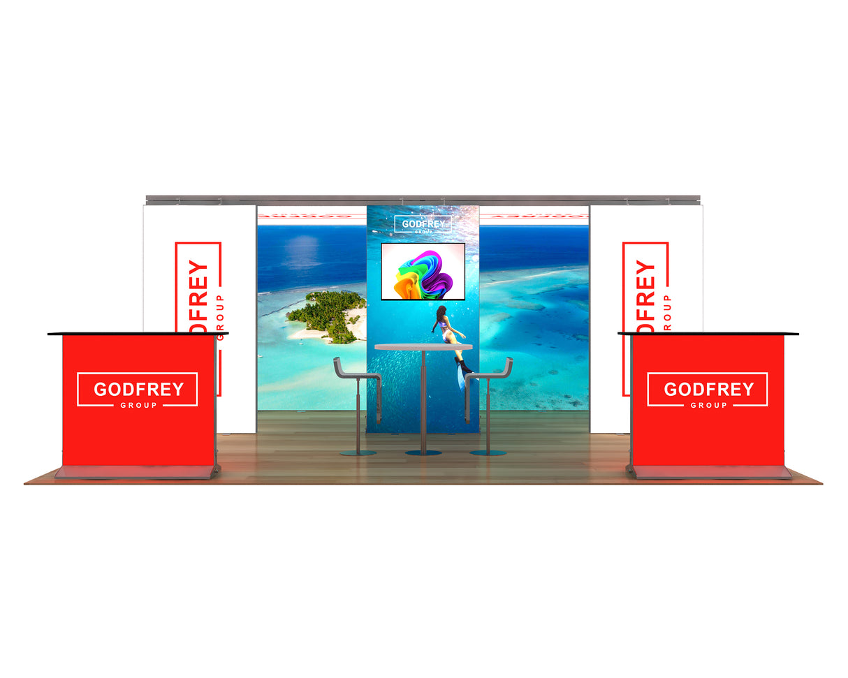 20 x 20 Backlit Exhibit With Canopy
