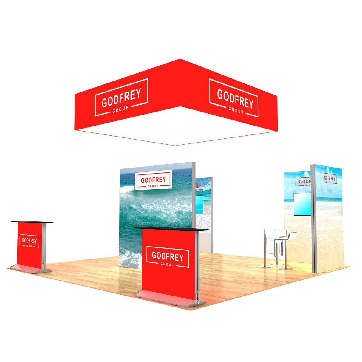 20 x 20 Backlit Exhibit Package