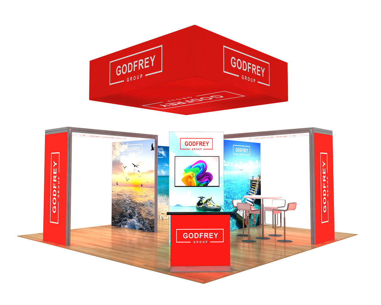 20 x 20 Backlit Exhibit Package With Meeting Space