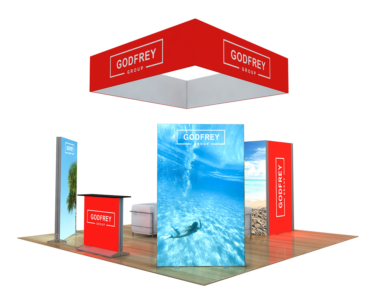 20 x 20 Backlit Exhibit With Storage Closet