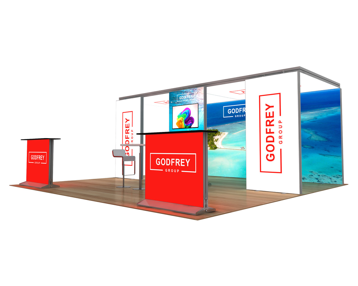 20 x 20 Backlit Exhibit With Canopy