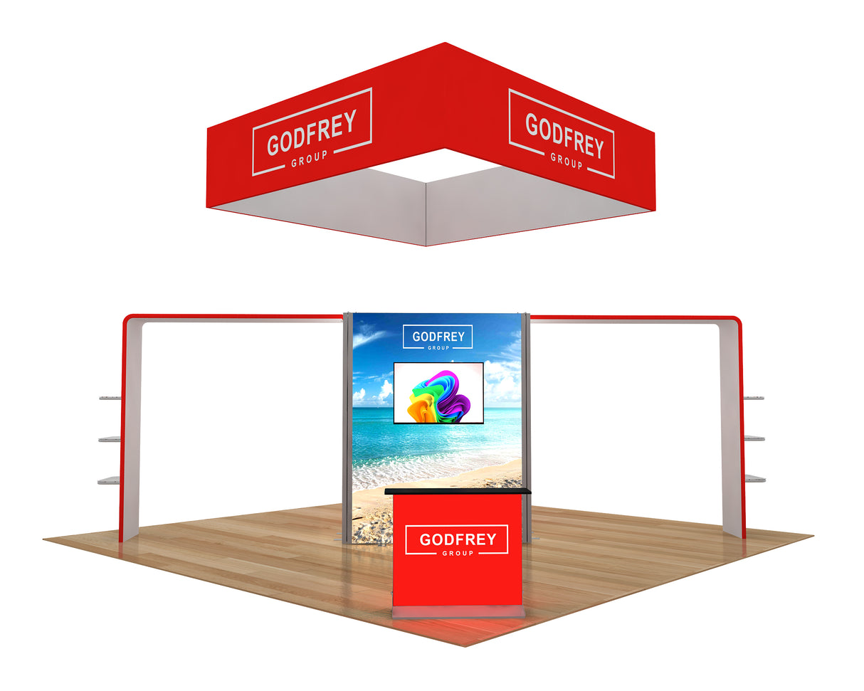 20 x 20 Backlit Exhibit With Storage Closet And Archway