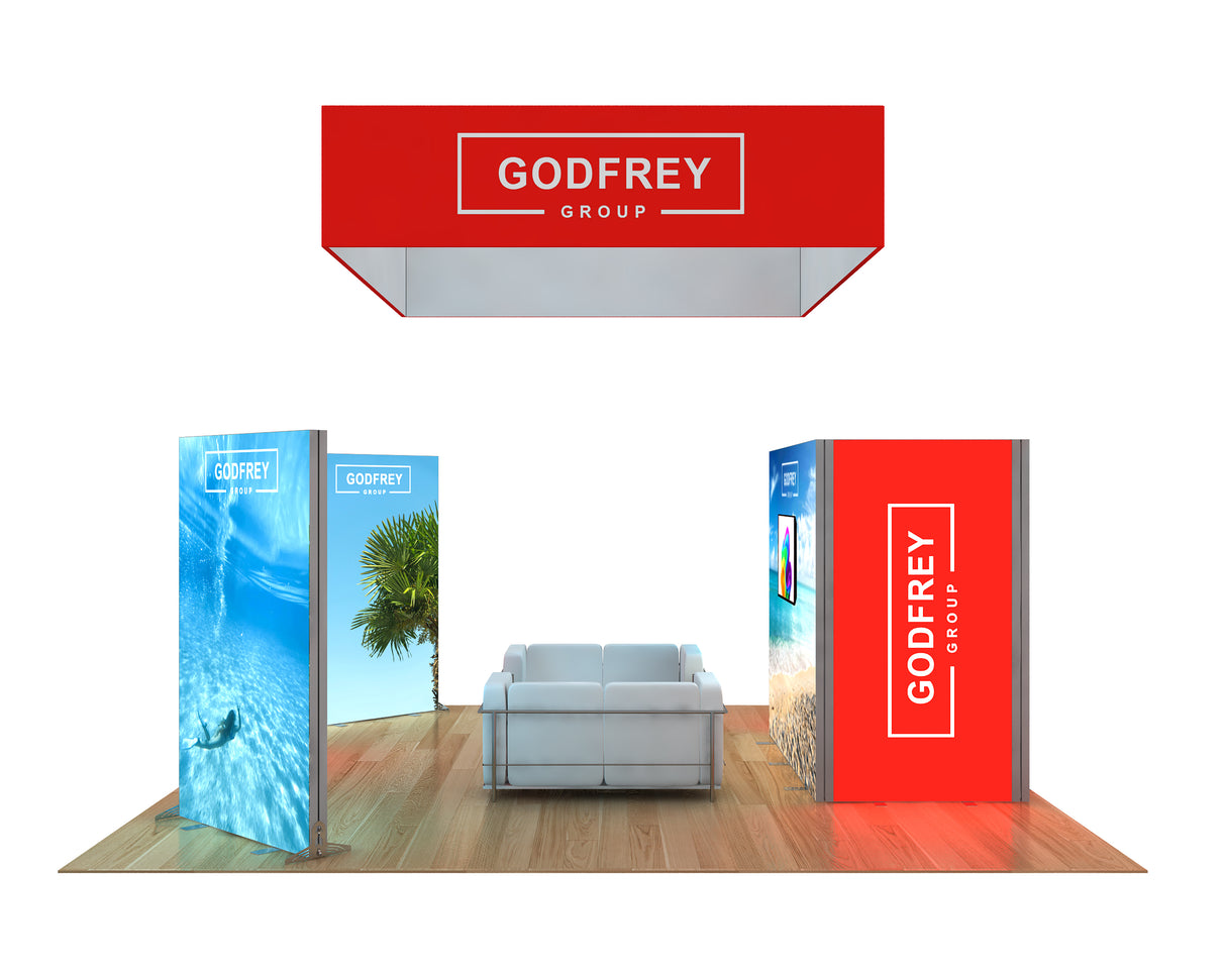 20 x 20 Backlit Exhibit With Storage Closet