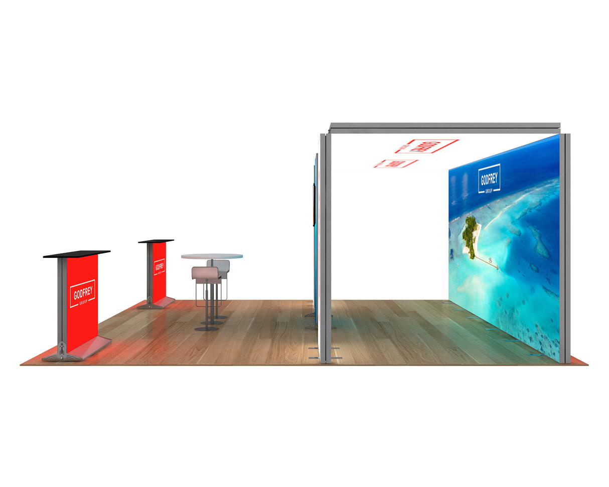20 x 20 Backlit Exhibit With Canopy