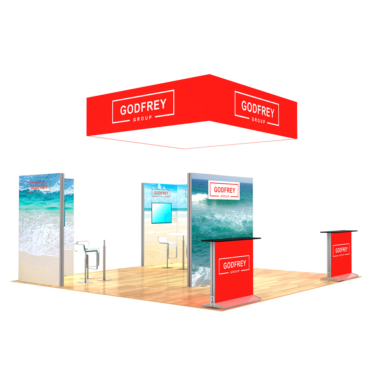 20 x 20 Backlit Exhibit Package