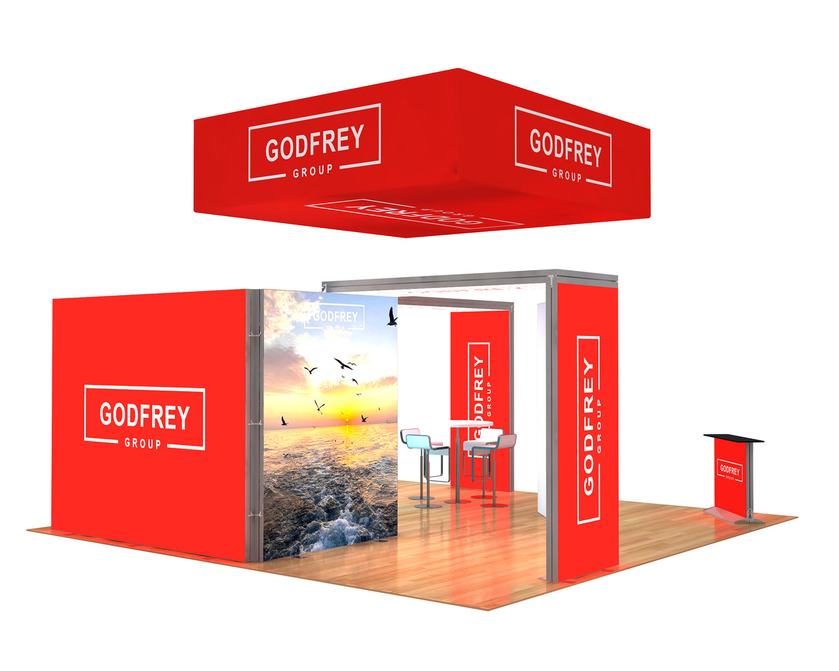 20 x 20 Backlit Exhibit Package With Meeting Space