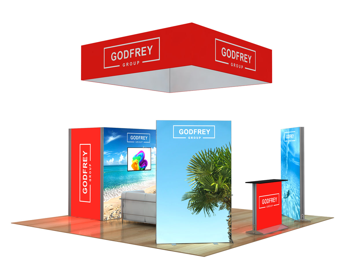 20 x 20 Backlit Exhibit With Storage Closet