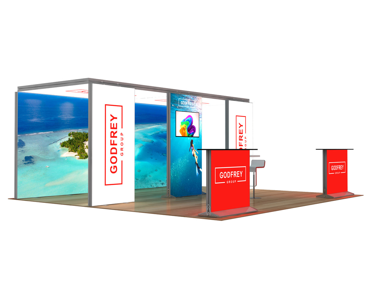 20 x 20 Backlit Exhibit With Canopy