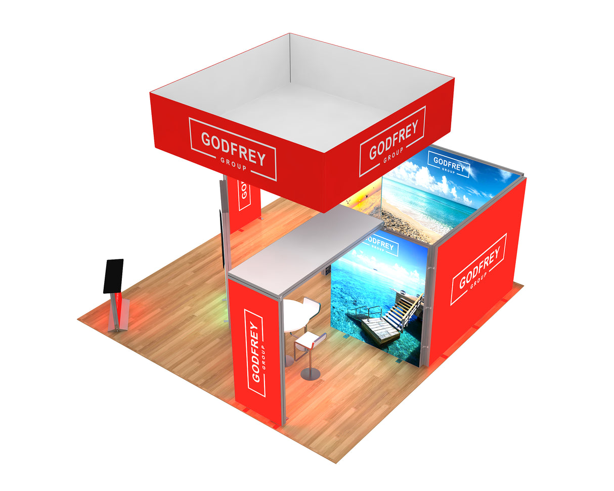 20 x 20 Backlit Exhibit Package With Meeting Space