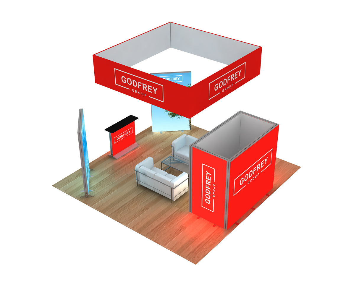 20 x 20 Backlit Exhibit With Storage Closet