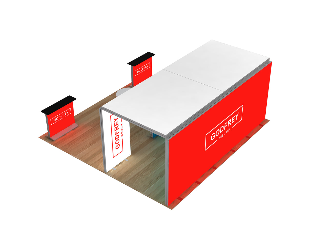 20 x 20 Backlit Exhibit With Canopy