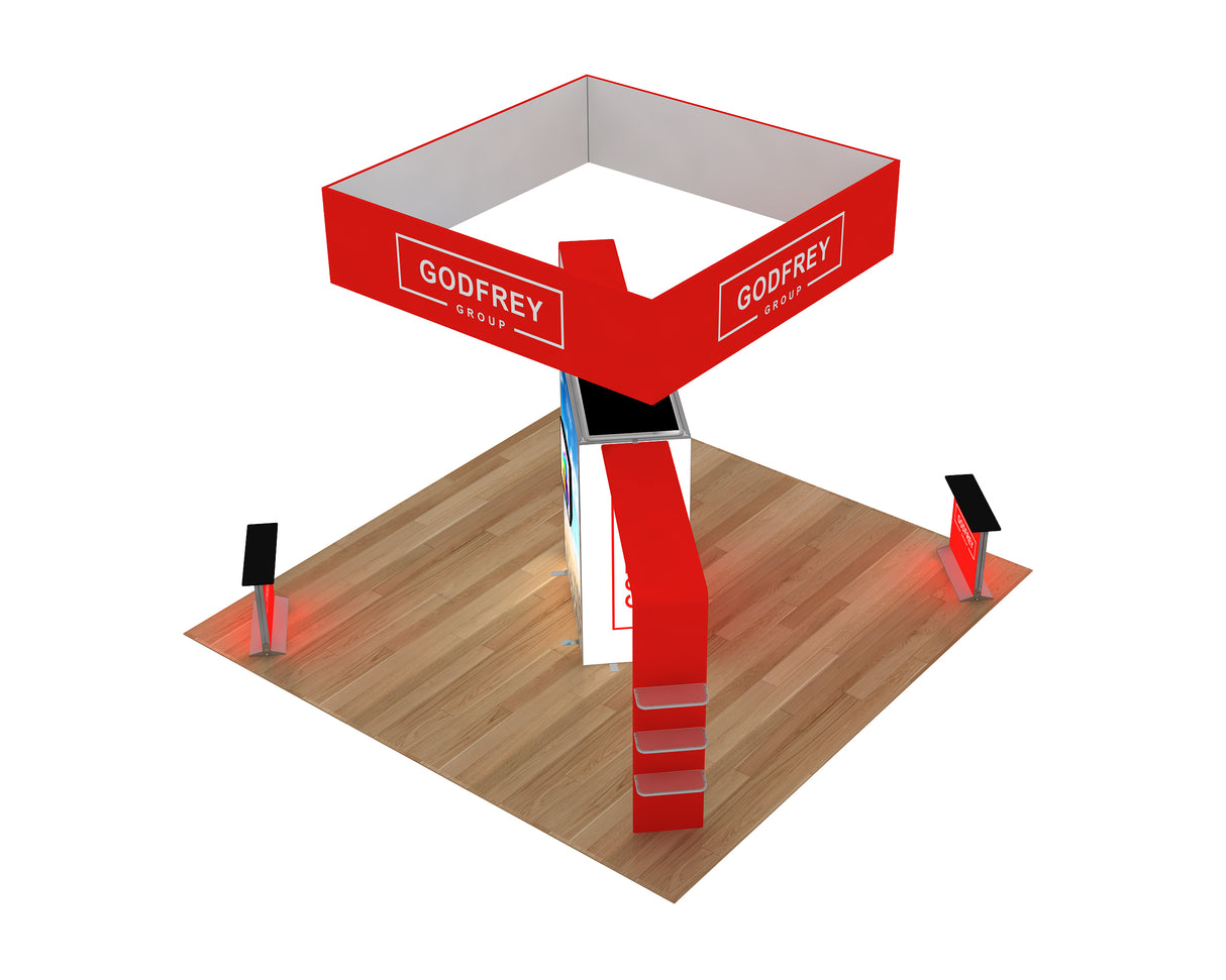 20 x 20 Backlit Exhibit With Storage Closet And Archway