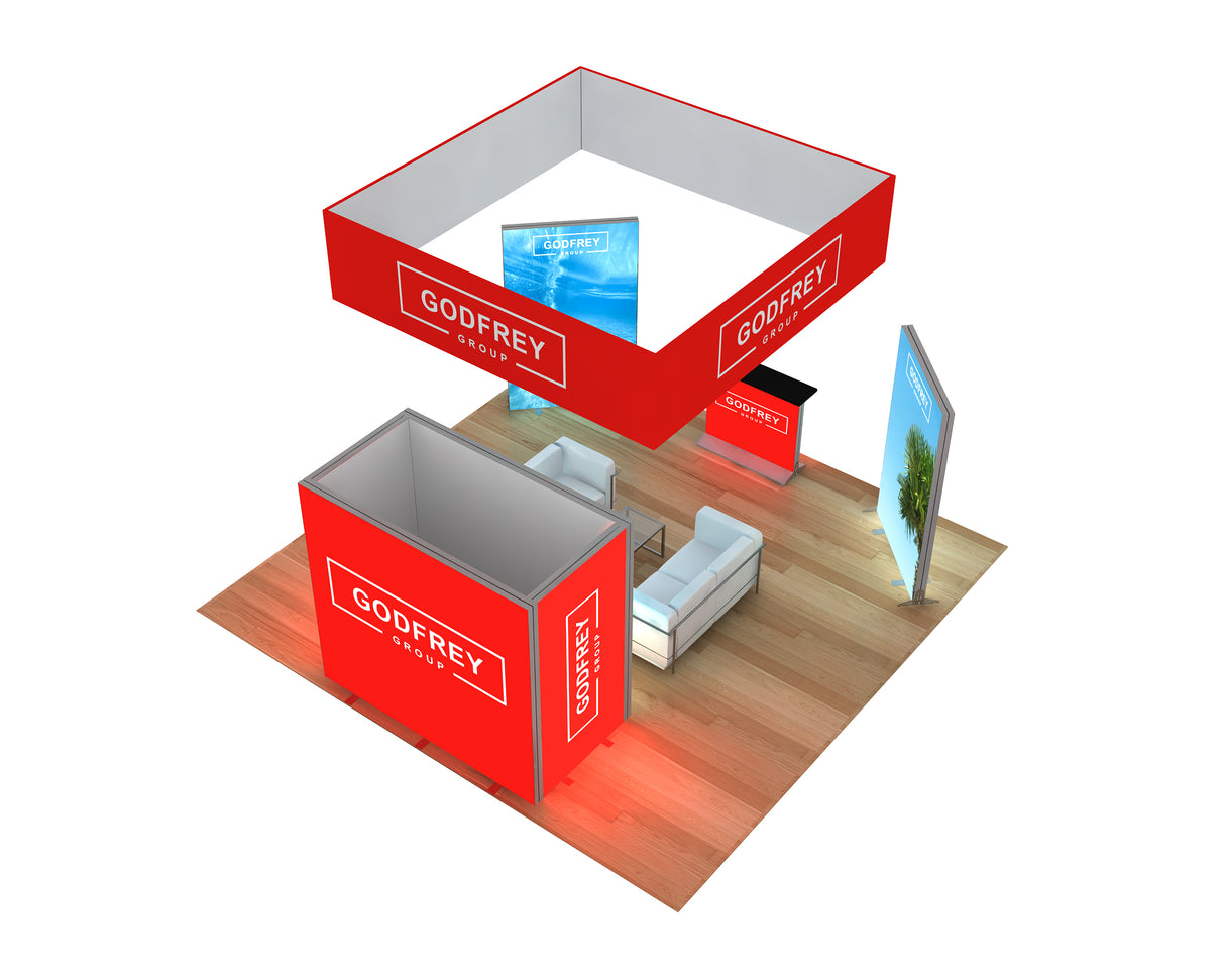 20 x 20 Backlit Exhibit With Storage Closet