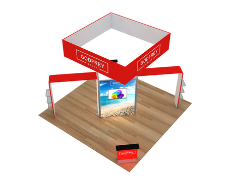 20 x 20 Backlit Exhibit With Storage Closet And Archway