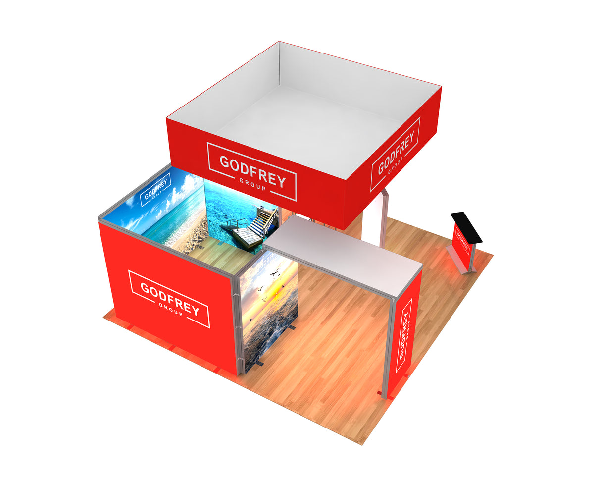 20 x 20 Backlit Exhibit Package With Meeting Space