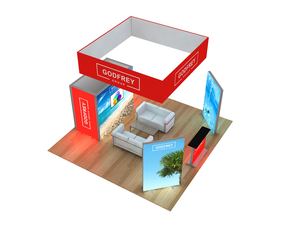 20 x 20 Backlit Exhibit With Storage Closet