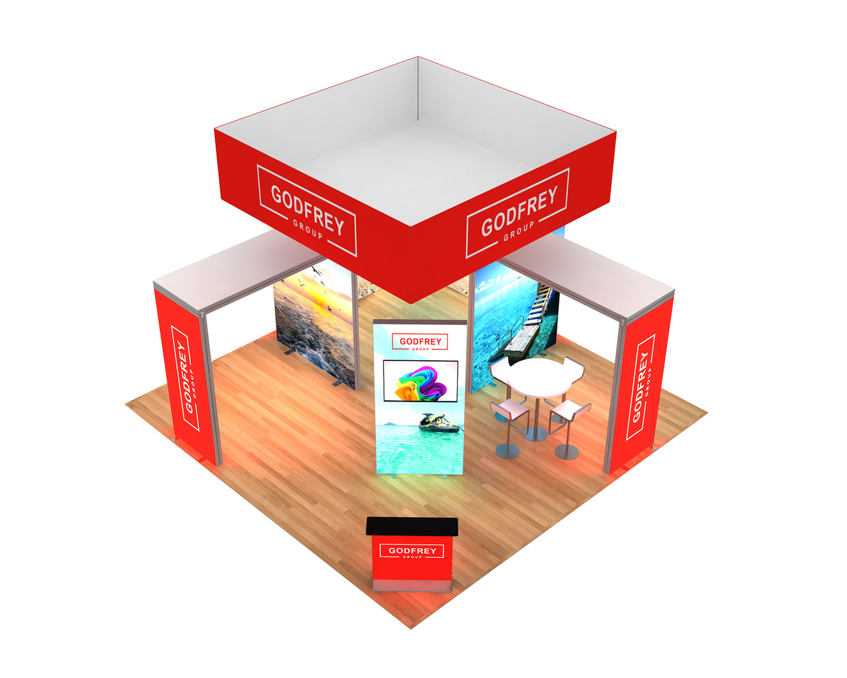 20 x 20 Backlit Exhibit Package With Meeting Space
