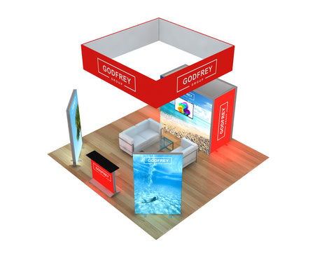 20 x 20 Backlit Exhibit With Storage Closet