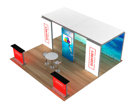 20 x 20 Backlit Exhibit With Canopy