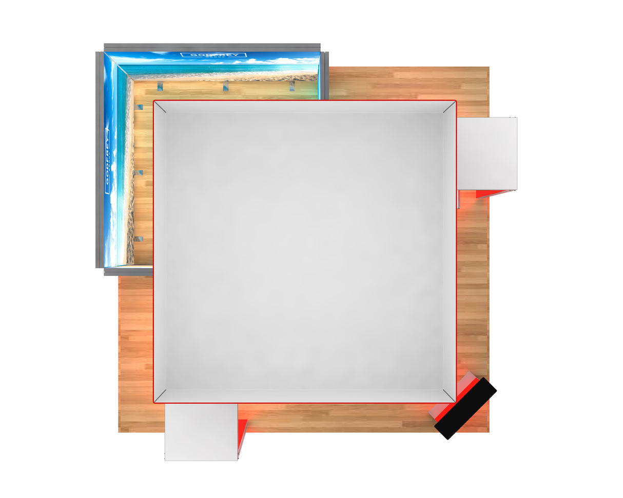 20 x 20 Backlit Exhibit Package With Meeting Space