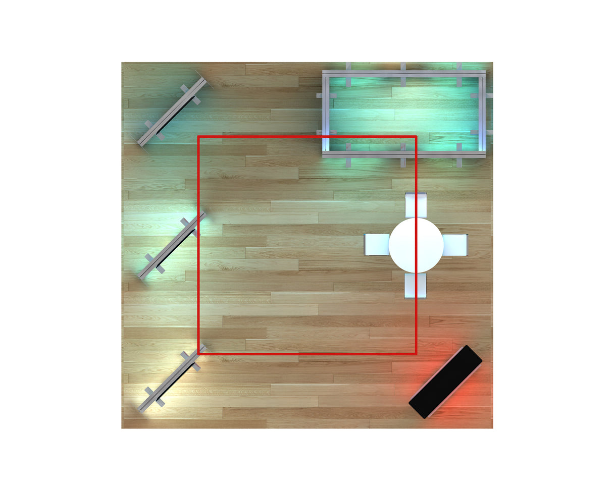 20 x 20 Backlit Exhibit With Storage Closet & Three Freestanding Light Boxes