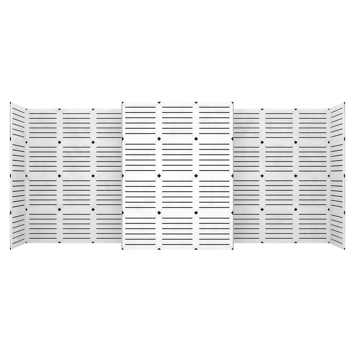 Used 10’x20' Modular Slatwall Display - Optional Graphics and Monitor Mount