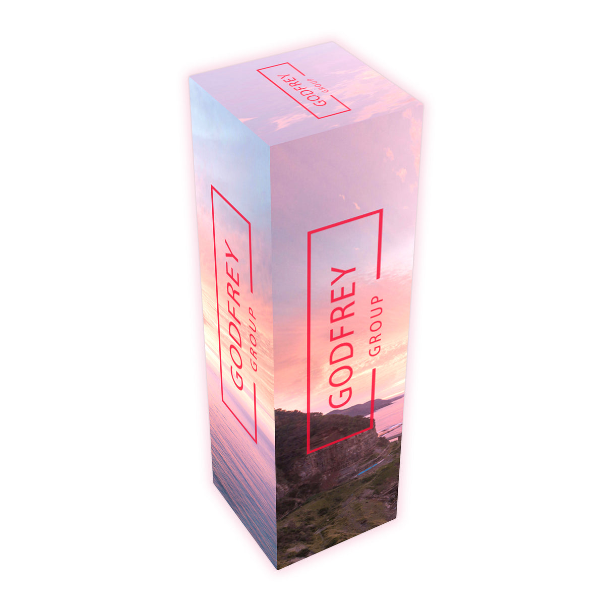 Backlit Tower, 3' x 3' x 10'h