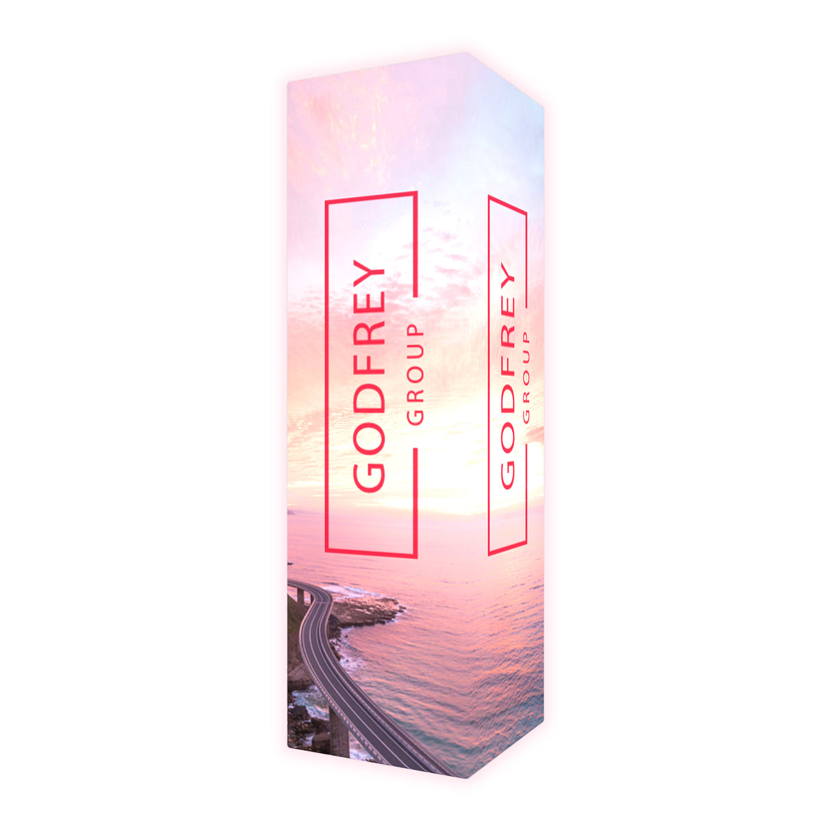 Backlit Tower, 3' x 3' x 10'h