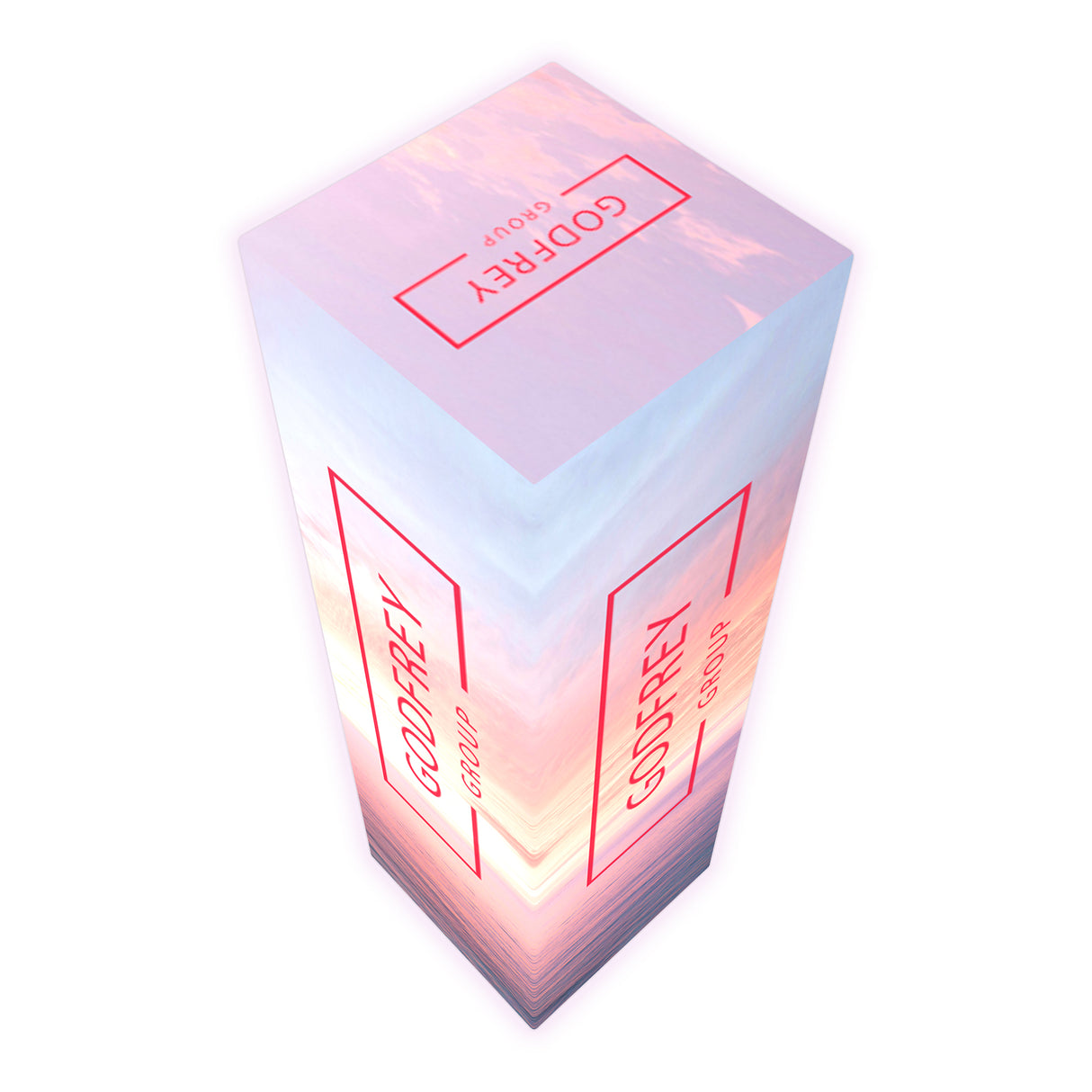 Backlit Tower, 3' x 3' x 10'h