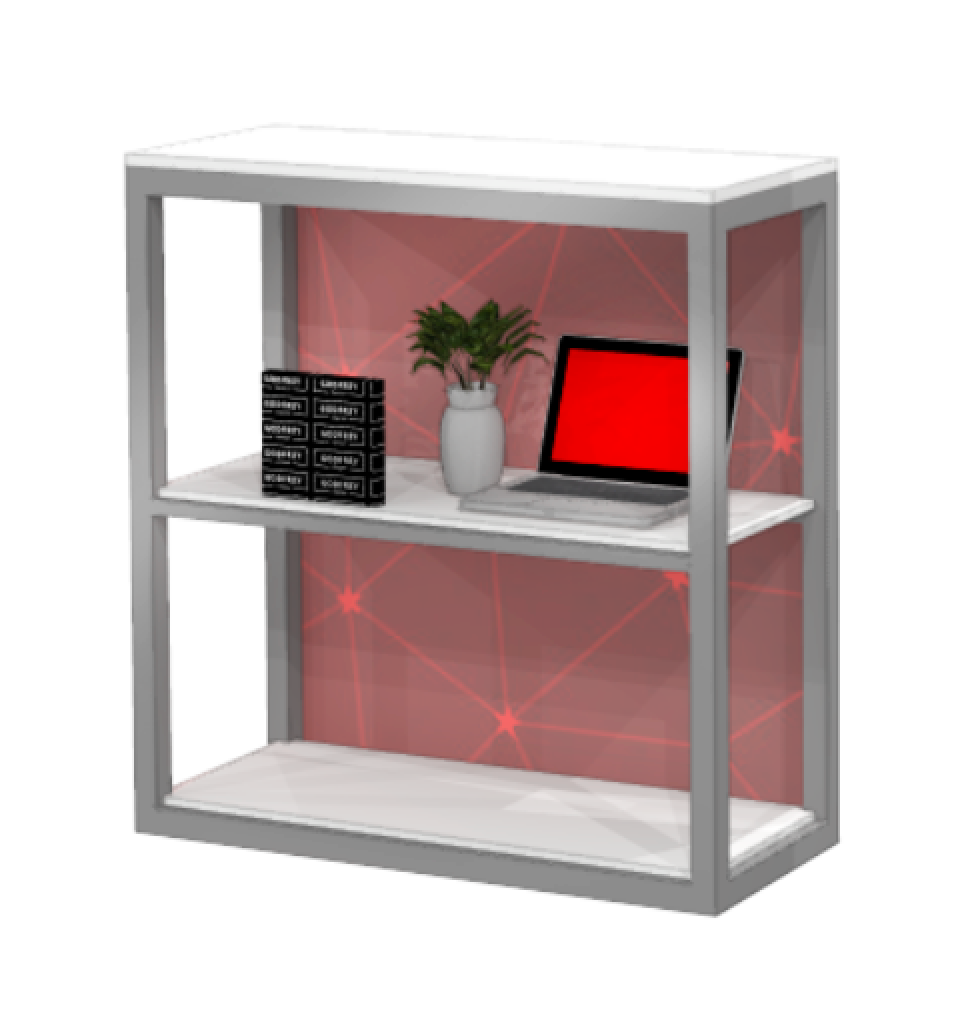 Pedestal shelf/showcase counter