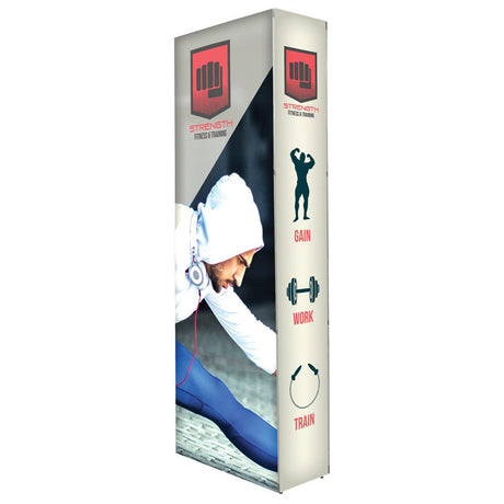 2.5' Wide Backlit Fabric Pop Up Straight Wall - Godfrey Group