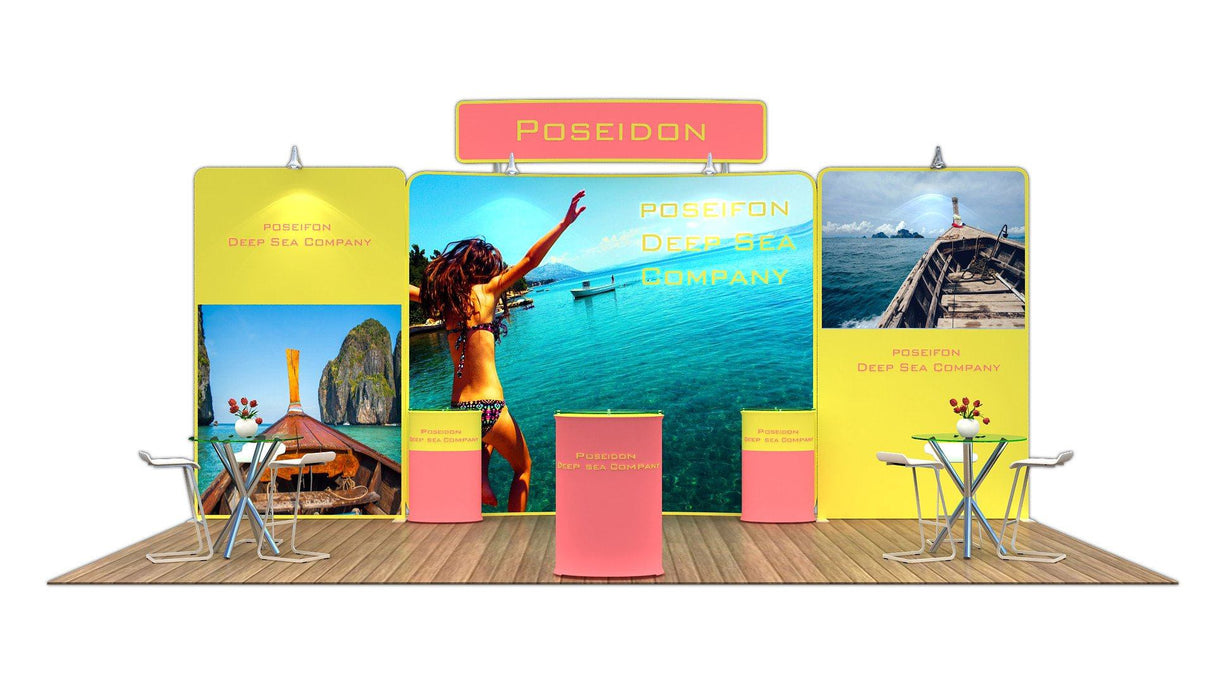 20' Tension Fabric Display With Elevated Header - Godfrey Group