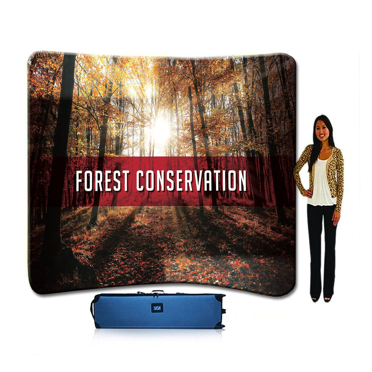 8' Tension Fabric Curve Wall - Godfrey Group