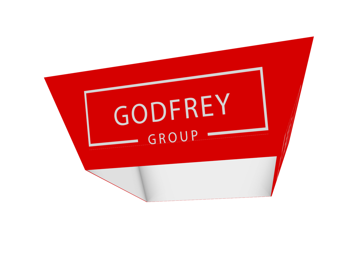 Tapered Square Hanging Sign, 12' x 5'h - Godfrey Group