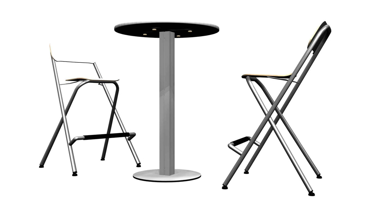 Round Conference Table With Two Chairs - Godfrey Group