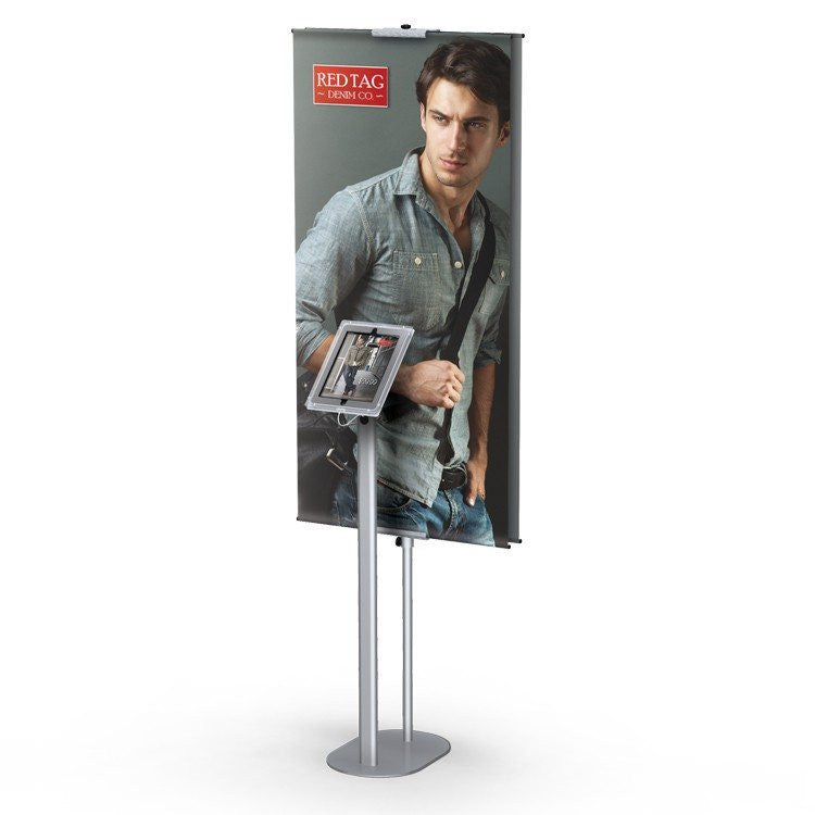Combo iPad stand and banner stand