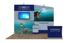 Tension Fabric Display With Large Monitor Mount - Godfrey Group