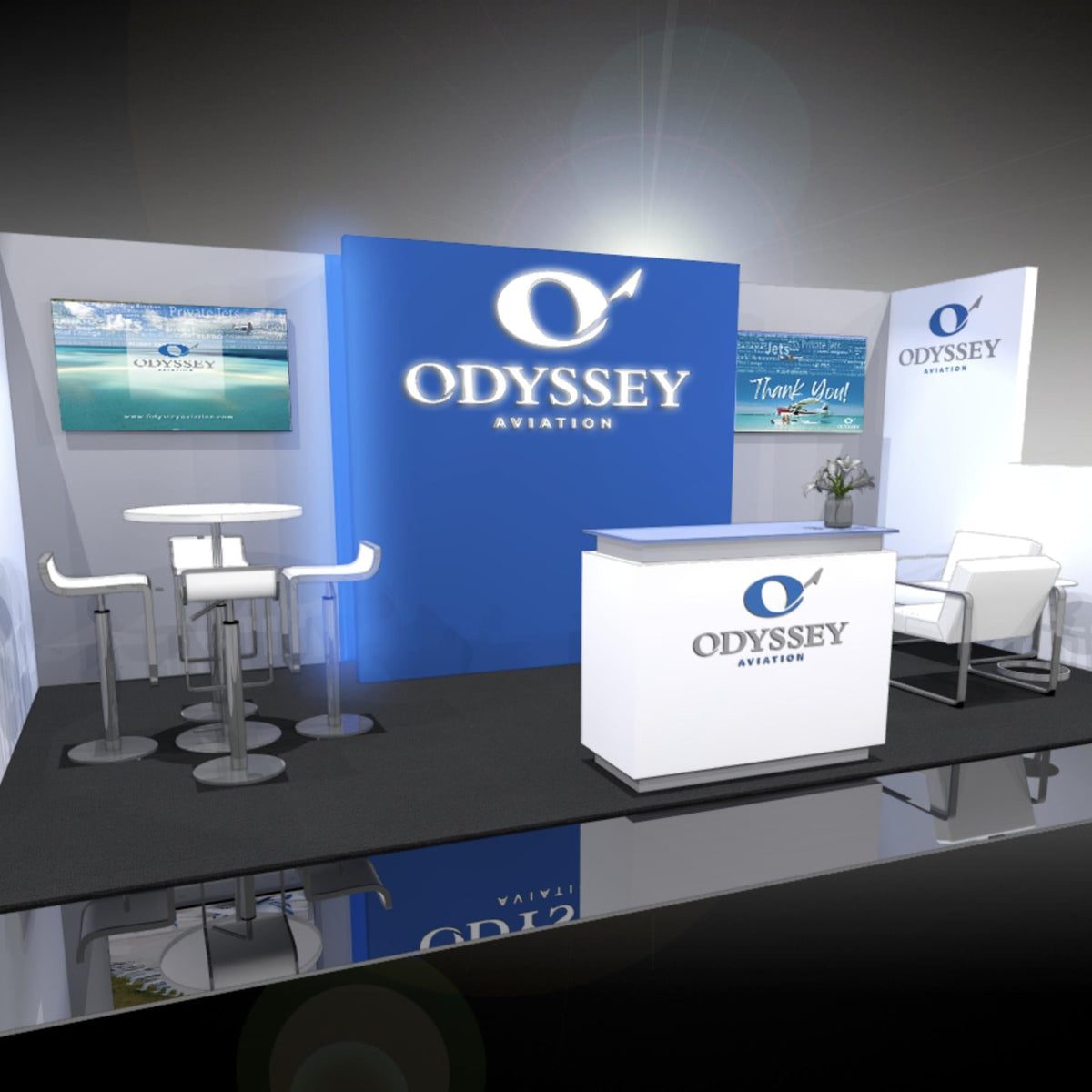 Custom 10 by 20 trade show display design