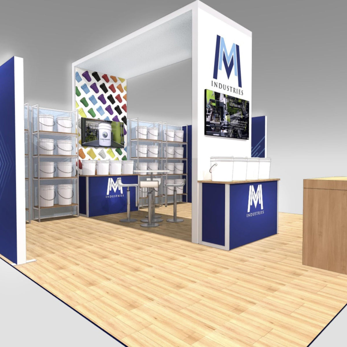 Custom 20 by 20 trade show display design
