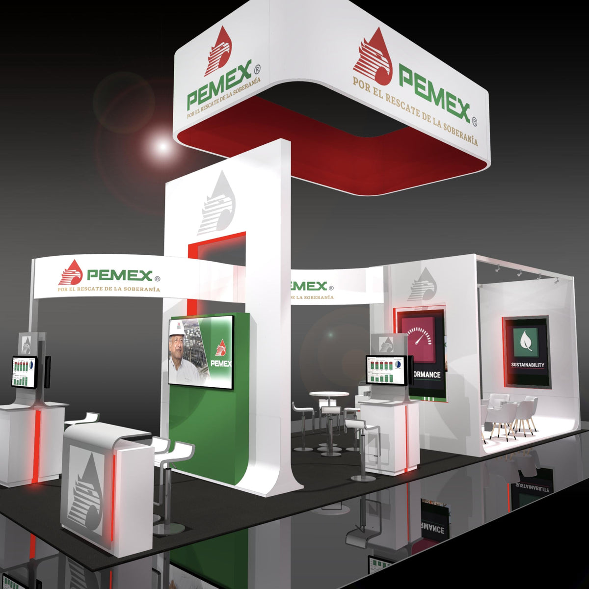 Large custom trade show display design