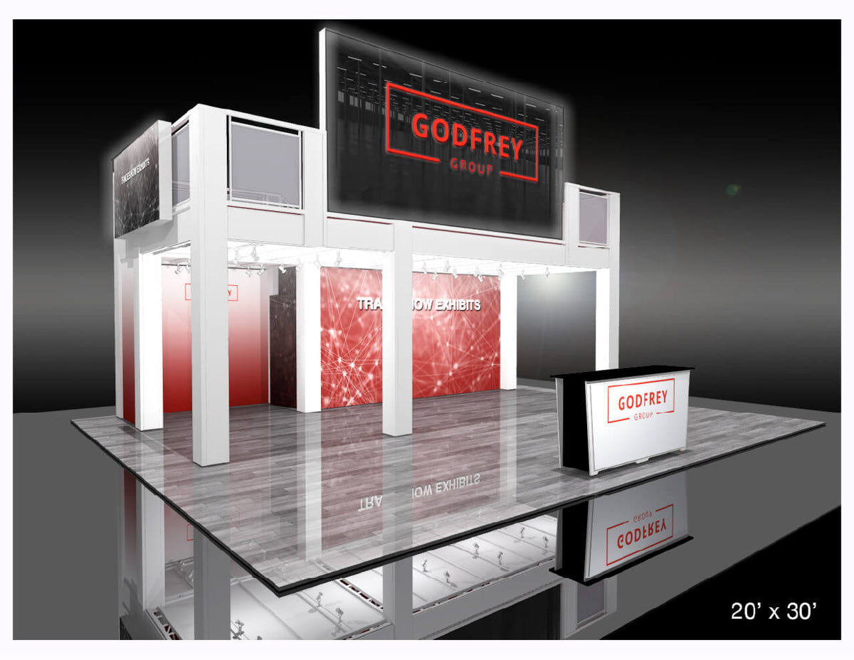 Rental Trade Show Booths & Displays - Larger than 20' x 20' – Godfrey Group