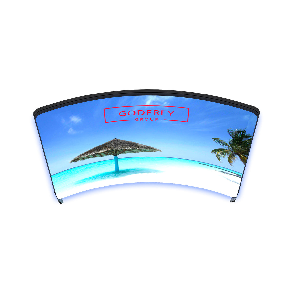 Gradient Box Light 10' Curved Light Box - Backlit Curved Display - Trade Show Lightbox ...